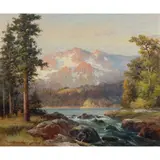 Mt. Olympus by Robert William Wood, oil on canvas, sold Jun 2025