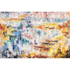 Boats in the Harbor (Seascape) by Senaka Senanayake, 1964, oil on canvas, sold Jun 2025