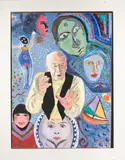 Untitled (Now) by Jo Henry Varda, 1979, oil on canvas board, sold Jun 2025