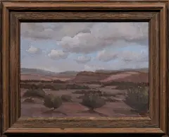 Desert Clouds by Albert Ennis, oil on canvas board, sold Jun 2025