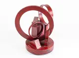 Untitled (Red Loops) by Marilyn Kuksht, bronze sculpture, sold Jun 2025