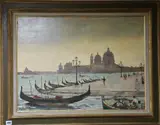 Santa Maria Della Salute by Roland Oudot, oil on canvas, sold Mar 2020