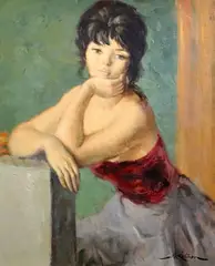 Untitled by Marc Rebierre, oil on canvas, sold Mar 2020