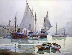 A Calm Morning' signed 40 x 52cm by George Ayling, watercolour, sold Mar 2020