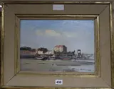 Low tide, Peniche by Ian Houston, 1974, oil on board, sold Feb 2020