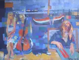 Darklight by Derek Inwood, oil on canvas, sold Feb 2020