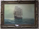 Clipper at sea by Daniel Sherrin, oil on canvas, sold Feb 2020