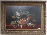 Still life of flowers by Thomas Alexander Harrison, oil on board, sold Feb 2020