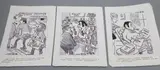 A collection of approximately 80 original pen cartoons, unframed by Robert Coram, print (other), sold Feb 2020