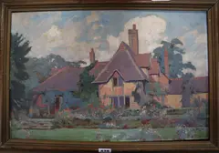 Polshot Farm, Elstead, Godalming, Surrey by Carl Felkel, oil on canvas, sold Feb 2020