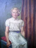 Untitled by Michael Noakes, 1953, oil on canvas, sold Feb 2020