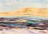 A Vibrant Coastal Scene with Hills beyond by Mark Newman, Oil on Canvas, sold Mar 2021