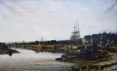 An Old Southern Port by Benjamin Williams Leader, 1901, oil on canvas, sold Mar 2021