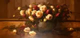 Dutch, a still life study of roses in a bowl by Kees Terlouw, oil on board, sold Mar 2021