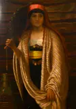 A portrait of a lady in Eastern costume by S. Montague, oil on canvas, offered Mar 2021