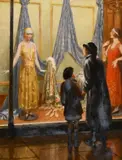 The Shop Window by John Collier, oil on board, sold Mar 2021