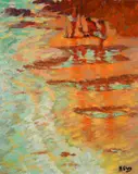 Les Fois de la Plage by H. Chan, oil on canvas, offered Mar 2021