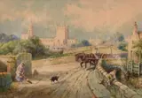 Dunfermline Abbey by R. Macauley, watercolour, sold Mar 2021