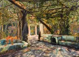 Pergola in the Garden of Santa Theresa at Capri by Leslie W. Lang, watercolour, sold Mar 2021