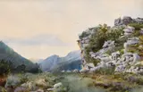 A View in the Dart Valley by Francis George Coleridge, watercolour, sold Mar 2021