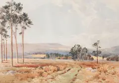 Perthshire landscape by Frederick Tucker, watercolour, sold May 2012