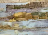 'Low Tide' and 'Evening in Sussex' by Fredrich Donald Blake, oil on paper, sold May 2012