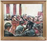 of the US Supreme Court by Freda Reiter, oil on canvas, offered Oct 2017