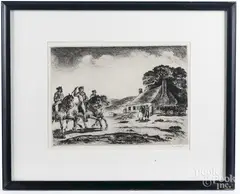 signed engravings by Eugene Higgins, pencil, offered Oct 2017