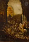 Episode des guerres de religion by Joseph Hornung, Panneau de chêne, une planche, préparé, sold Mar 2023