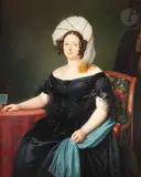 Portrait de femme au turban by Thomas Degeorge, Toile d’origine, sold Mar 2023