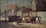 Un convoi by Frédéric Jacque, Panneau d'acajou, sold Dec 2015