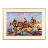 Racin' For Brews by Larry Pirnie, Acrylic on canvas, sold Mar 2023