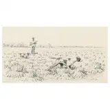 Snipe Shooting by A. B. Frost, Ink on paper, sold Mar 2023