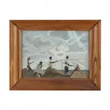 Just Plain Fishin' by C. W. Hollister, Oil on board, sold Mar 2023