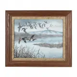 Brants in Flight, Winter by Chris Scheidler Pagano, Acrylic on board, sold Mar 2023