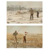 Rail Shooting / Rabbit Shooting (Two Works) by A. B. Frost, Each a chromolithograph, sold Mar 2023