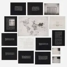 Notebook on Water (from the Artists & Photographs portfolio) by Joseph Kosuth, offset lithographs, sold Aug 2022