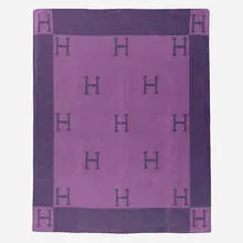 Avalon throw blanket by Hermès, c. 2000, wool and cashmere, sold Aug 2022