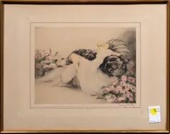 Untitled by Louis Icart, etching, sold Jun 2025