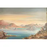 Pyramid Lake by Harry M. Metzger, oil on masonite, sold Jul 2025