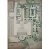 Barbernini Garden by John Finley Kirkpatrick, watercolor, sold Jul 2025