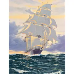 Flying Cloud by Hans Skaalegaard, oil on canvas, sold Jul 2025