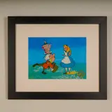 Alice and Mad Hatter by Limited Edition, Walt Disney Serigraph Cel, sold Aug 2025