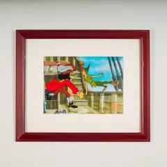 Peter Pan and Captain Hook by Limited Edition, Walt Disney Serigraph Cel, sold Aug 2025