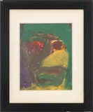 Self Portrait by Andre Lucien, circa 1990, Ink on Paper, sold Aug 2026