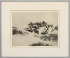 Winterscape IV by Peter Milton, 1961, Etching on Paper, sold Aug 2026