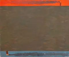 Abstract Surrealist Composition by Domenick Capobianco, Oil on Canvas, sold Aug 2026