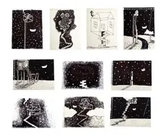 Ten Poet's House Compositions by Domenick Capobianco, Ink on Paper, sold Aug 2026