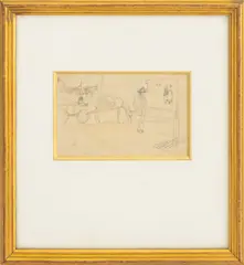 Scene of a Farmer with Donkey Cart by Jules Pascin, Watercolor on Paper, sold Sep 2026