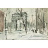 Paris Arch by Betty Lou Schlemm, watercolor, sold Jul 2025
